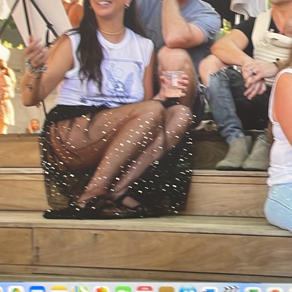 RNC Black Gold Navy Triple Layer Glitter Layered Mesh Tulle Skirt - Picture 10 of 12